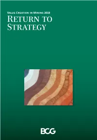 Value Creation in Mining 2019: Return to Strategy