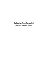 Collabnet Teamforge 5.4 Site Administrator Guide