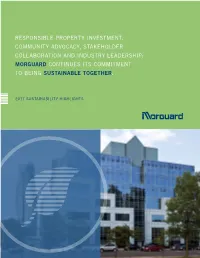 Morguard Continues Its Commitment to Being Sustainable Together