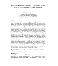 THE USE of SCRIPTURE in the LETTER of JUDE Felix Opoku