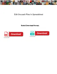 Edit Gnucash Files in Spreadsheet