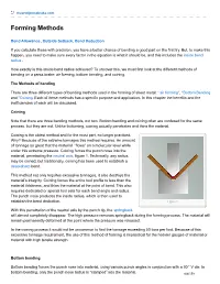 Forming Methods