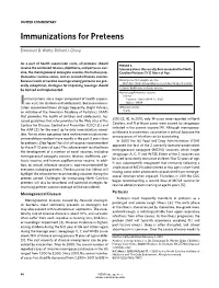 Immunizations for Preteens
