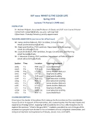 IUF 1000: WHAT IS the GOOD LIFE Spring 2016 Lecture: T R Period 7 (NPB 1001) INSTRUCTOR Dr
