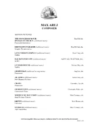 Max Aruj Composer