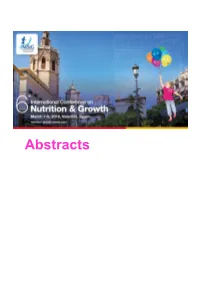Abstracts Plenary Session: Before the First 1000 Days: Before Conception and After Birth