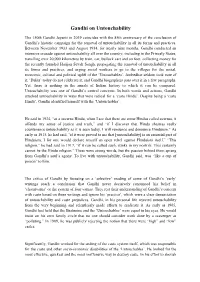 Gandhi on Untouchability