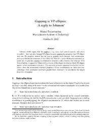 Gapping Is VP-Ellipsis: a Reply to Johnson∗