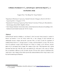 Lithium Attachment to C60 and Nitrogen- and Boron-Doped C60: a Mechanistic Study