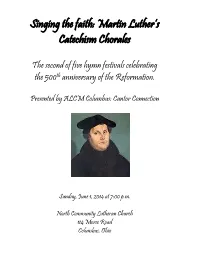 Martin Luther's Catechism Chorales