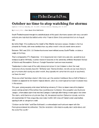 October No Time to Stop Watching for Storms Updated: 11:43 A.M