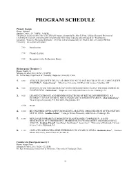 Program Schedule