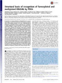 Structural Basis of Recognition of Farnesylated and Methylated Kras4b by Pdeδ