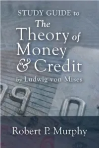 Study Guide to the Theory of Money and Credit