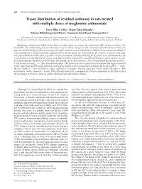Tissue Distribution of Residual Antimony in Rats Treated with Multiple Doses of Meglumine Antimoniate