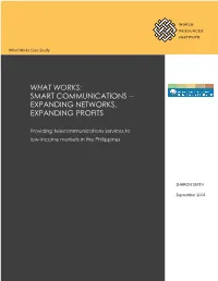 What Works: Smart Communications -- Expanding Networks, Expanding Profits
