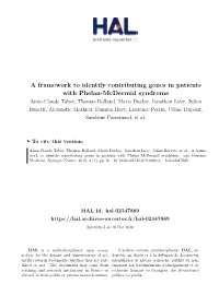 A Framework to Identify Contributing Genes In