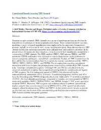 Cannabinoid Ligands Targeting TRP Channels By