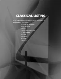 Classical Listing