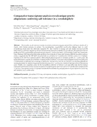 Comparative Transcriptome Analysis Reveals Unique Genetic Adaptations Conferring Salt Tolerance in a Xerohalophyte