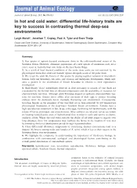 Differential Life-History Traits Are Key to Success in Contrasting Thermal Deep-Sea Environments