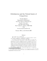 Globalization and the Natural Limits of Competition