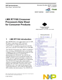 I.MX RT1160 Crossover Processors Data Sheet for Consumer Products