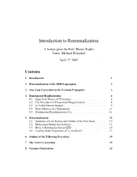 Introduction to Renormalization