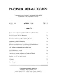 Platinum Metals Review
