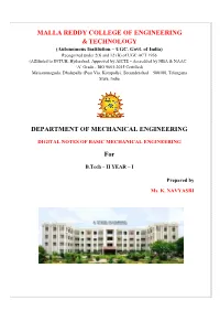SIC MECHANICAL ENGINEERING For