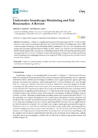 Underwater Soundscape Monitoring and Fish Bioacoustics: a Review