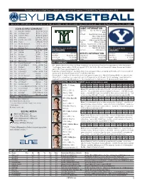 2019-20 Byu Schedule Social Media 1 Game Information