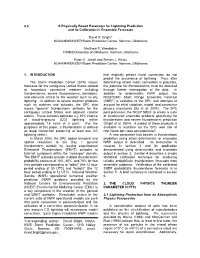A Physically Based Parameter for Lightning Prediction and Its Calibration in Ensemble Forecasts