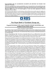 Asset Protection Scheme Shareholder Circular