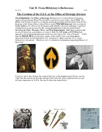 “Blitzkrieg” Or ______Use the Clips from the Video and Handout Provided to Answer the Following Questions… 1