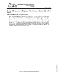College of Engineering at King Saud University and Its Partnership with Industry