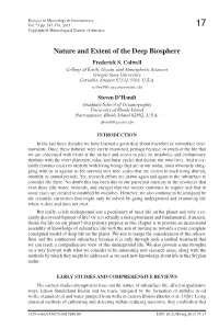 Nature and Extent of the Deep Biosphere Frederick S