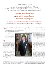 Second Scholasticism Analytical Metaphysics