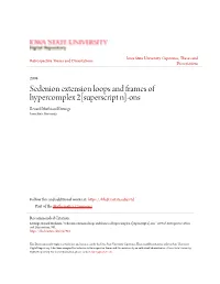 Sedenion Extension Loops and Frames of Hypercomplex 2[Superscript N]-Ons Benard Muthiani Kivunge Iowa State University