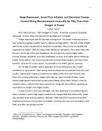 Wage Repression, Asset Price Inflation, and Structural Change