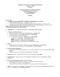 1. Business Incubator and Accelerator RFP [Action Item – Paula Sorrell] 2