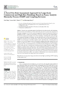 A Novel Fire Risk Assessment Approach for Large-Scale Commercial and High-Rise Buildings Based on Fuzzy Analytic Hierarchy Process (FAHP) and Coupling Revision