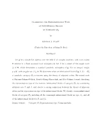 Classifying the Representation Type of Infinitesimal Blocks of Category