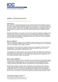 Deflation: a Business Perspective