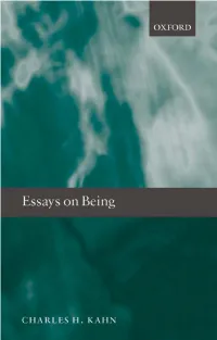 Essays on Being This Page Intentionally Left Blank Essays on Being