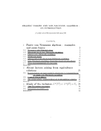 Finite Von Neumann Algebras : Examples and Some Basics 2 1.1