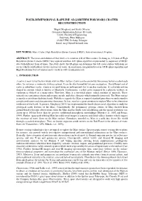Four-Dimensional B-Spline Algorithm for Mars Crater Reconstruction
