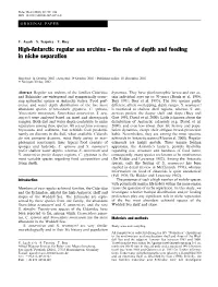 High-Antarctic Regular Sea Urchins – the Role of Depth and Feeding in Niche Separation