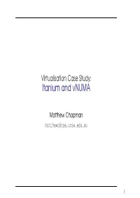 Itanium and Vnuma
