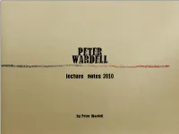 Lecture Notes 2010